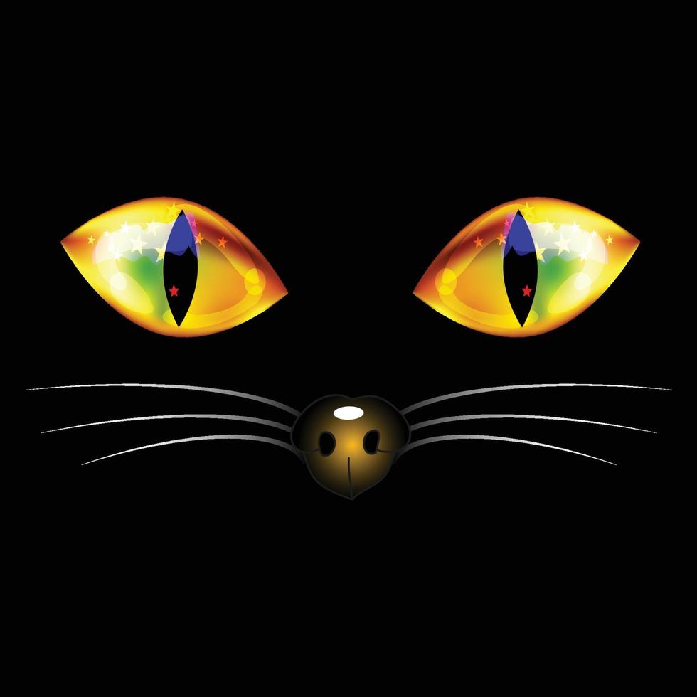 Cat Eyes and Nose vector