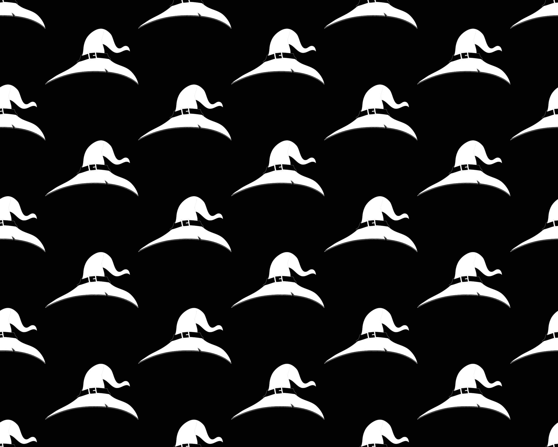 White Witch Hat Seamless on Black Background 5119150 Vector Art at Vecteezy