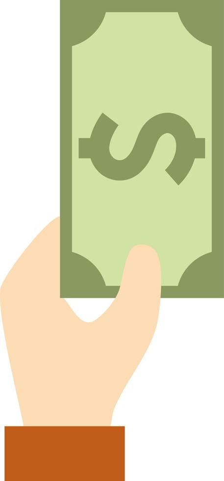 Hand holding money vector