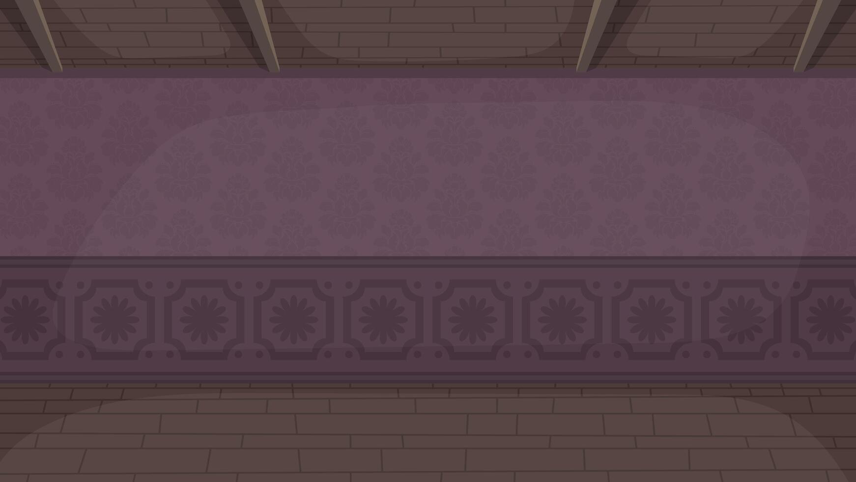 A purple room with a wall and a ceiling vector