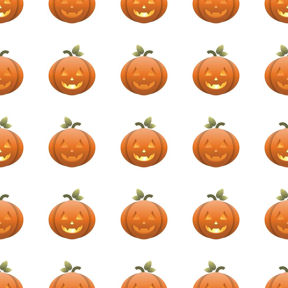 Pumpkin seamless pattern on a white background. Bright seamless food pattern. Suitable for packaging, backgrounds, cards and textiles. vector