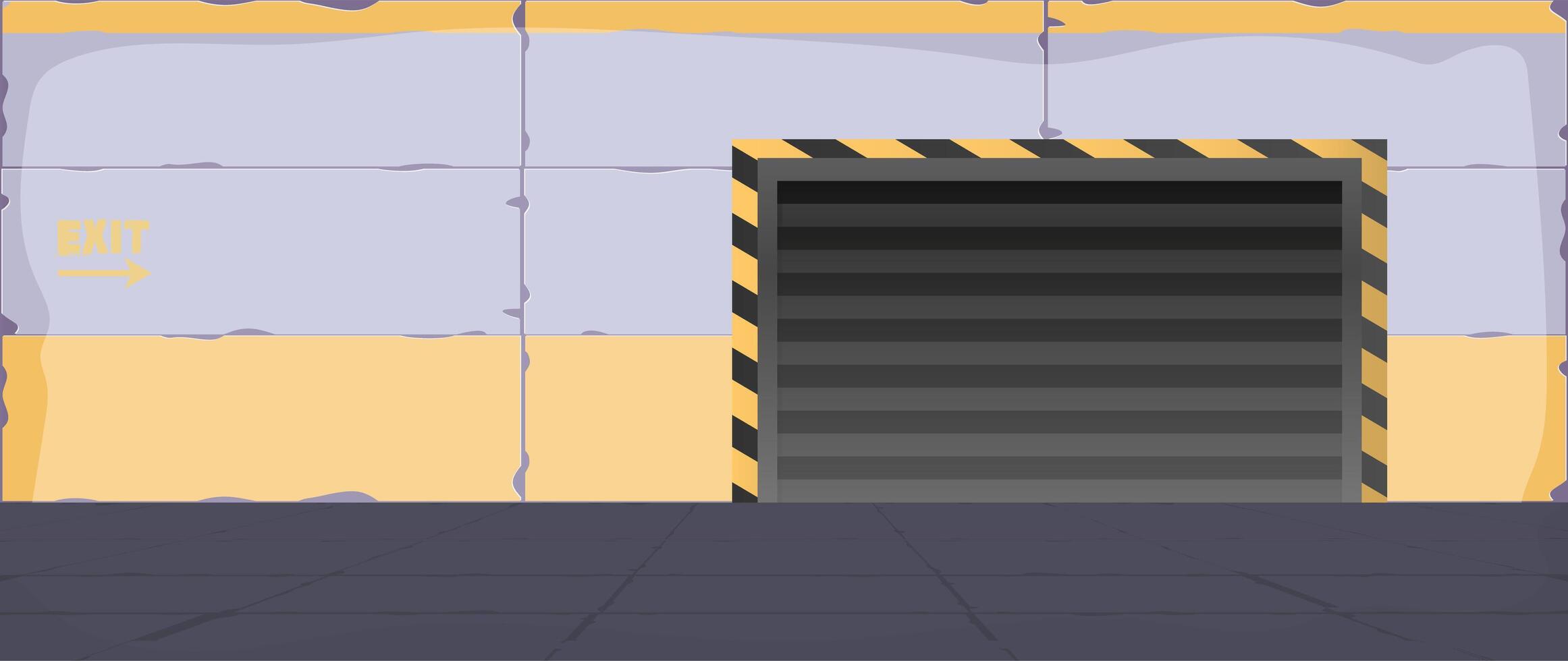 Empty room . Room for illustration of a bunker, laboratory or prison. Concrete wall. . vector