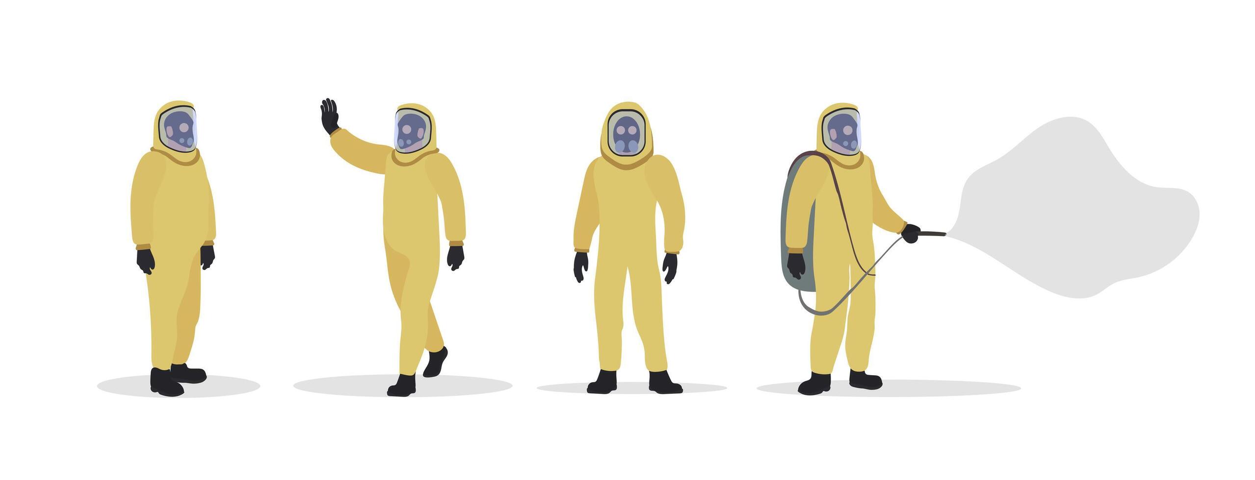 A cartoon man in a yellow suit and mask vector