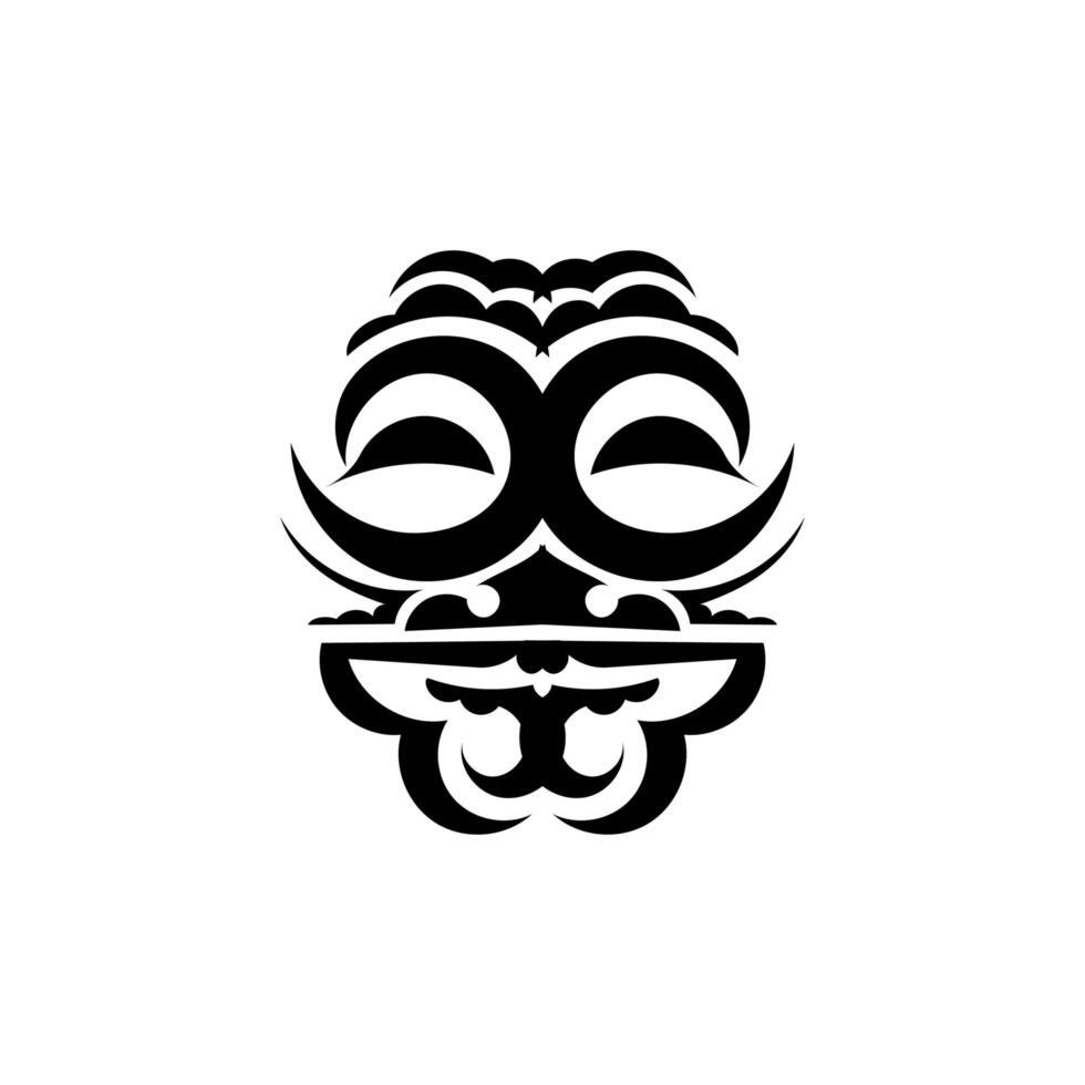 A tribal mask with a face on it vector