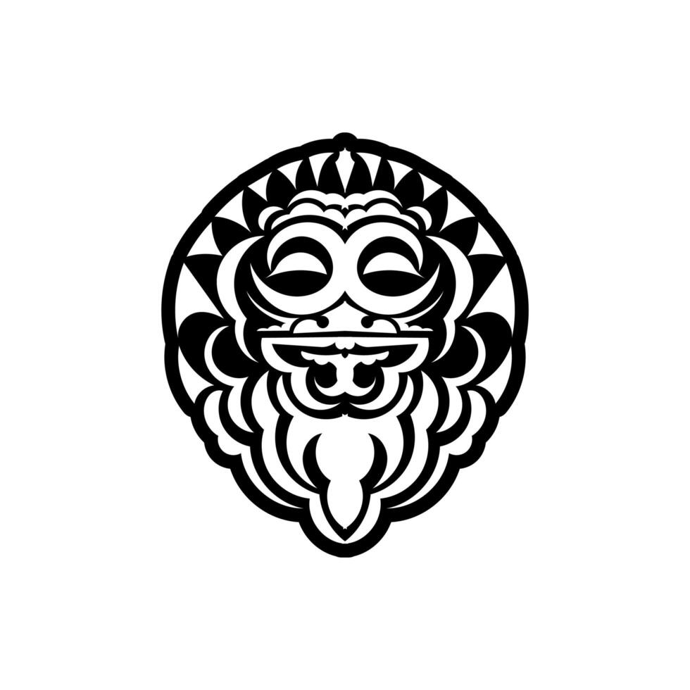 A black and white logo of a man with a beard vector
