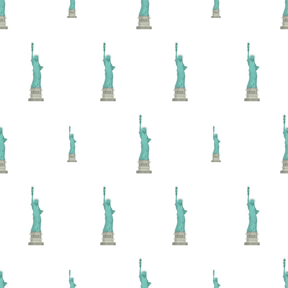 Seamless pattern with statue of liberty. Endless background. Good for postcards, prints, wrapping paper and backgrounds. Vector. vector