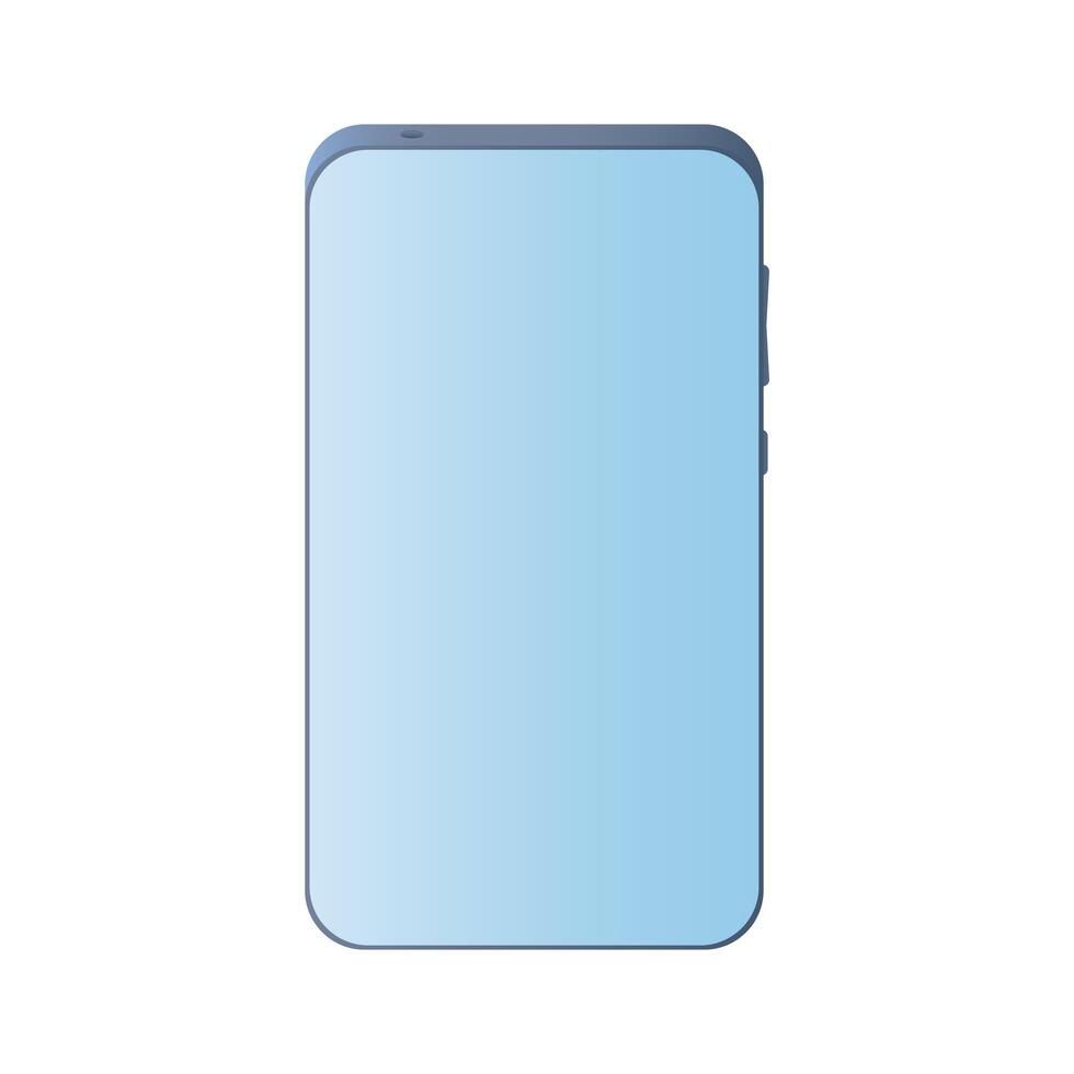 touchscreen mobile phone. The smartphone is isolated on a white background. Front view. vector