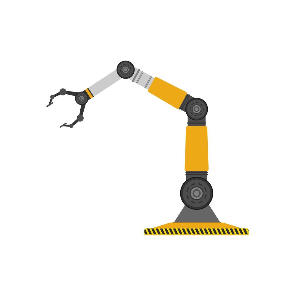 Conveyor automatic production line full with robotic manipulators. Automatic operation. Industrial robot manipulator. Modern industrial technology. Appliances for manufacturing plants. Isolated,vector vector