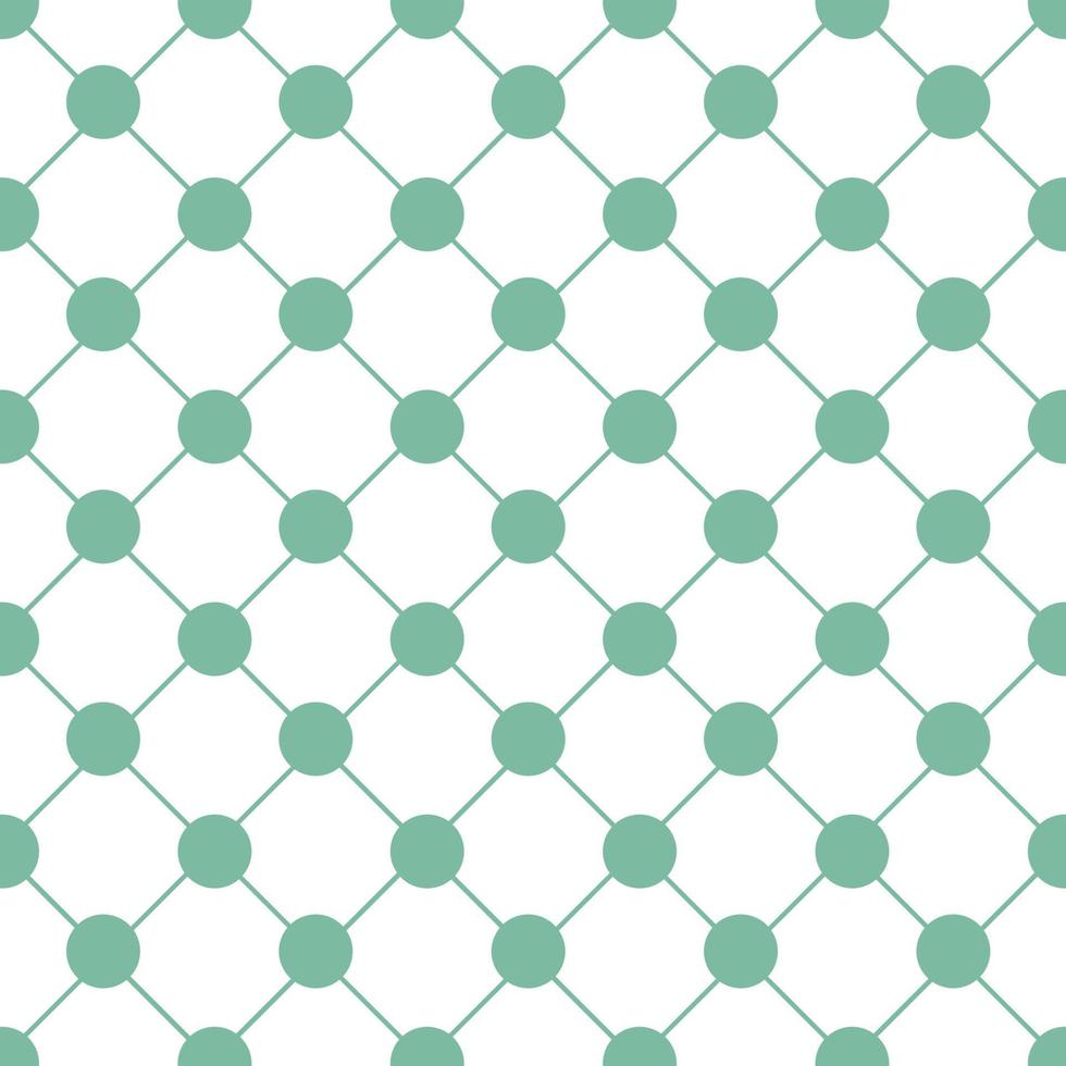 Green Polka dot Chess Board Grid White Christmas Background. vector