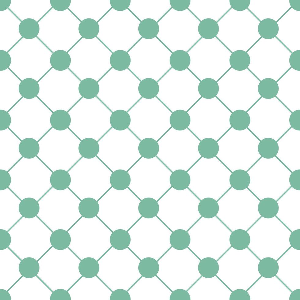 Green Polka dot Chess Board Grid White Christmas Background. vector