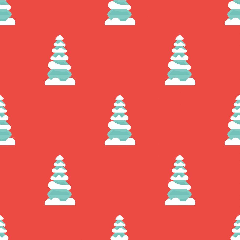 Seamless pattern with Christmas trees. Vector illustration with Christmas elements.