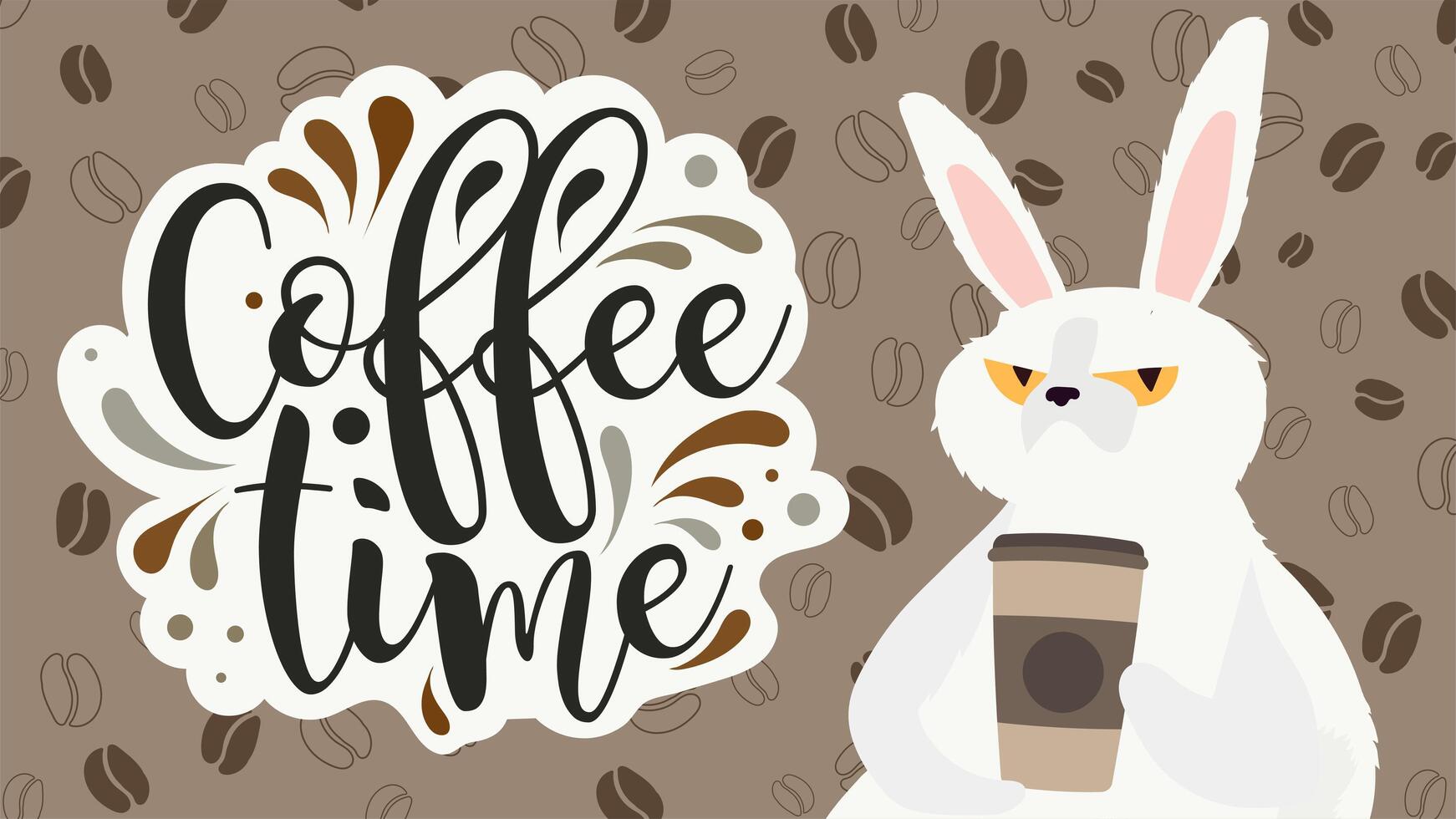 Coffee time banner. vector
