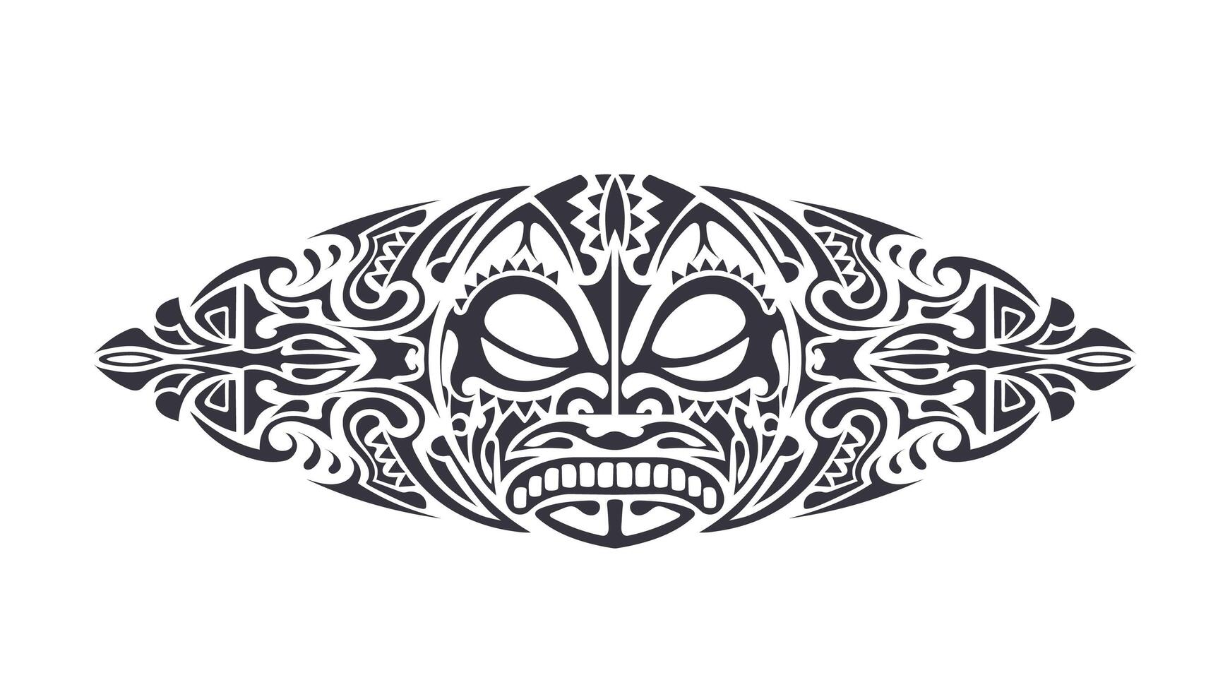 Tattoo in Polynesian style. Polynesia pattern. Isolated. . vector