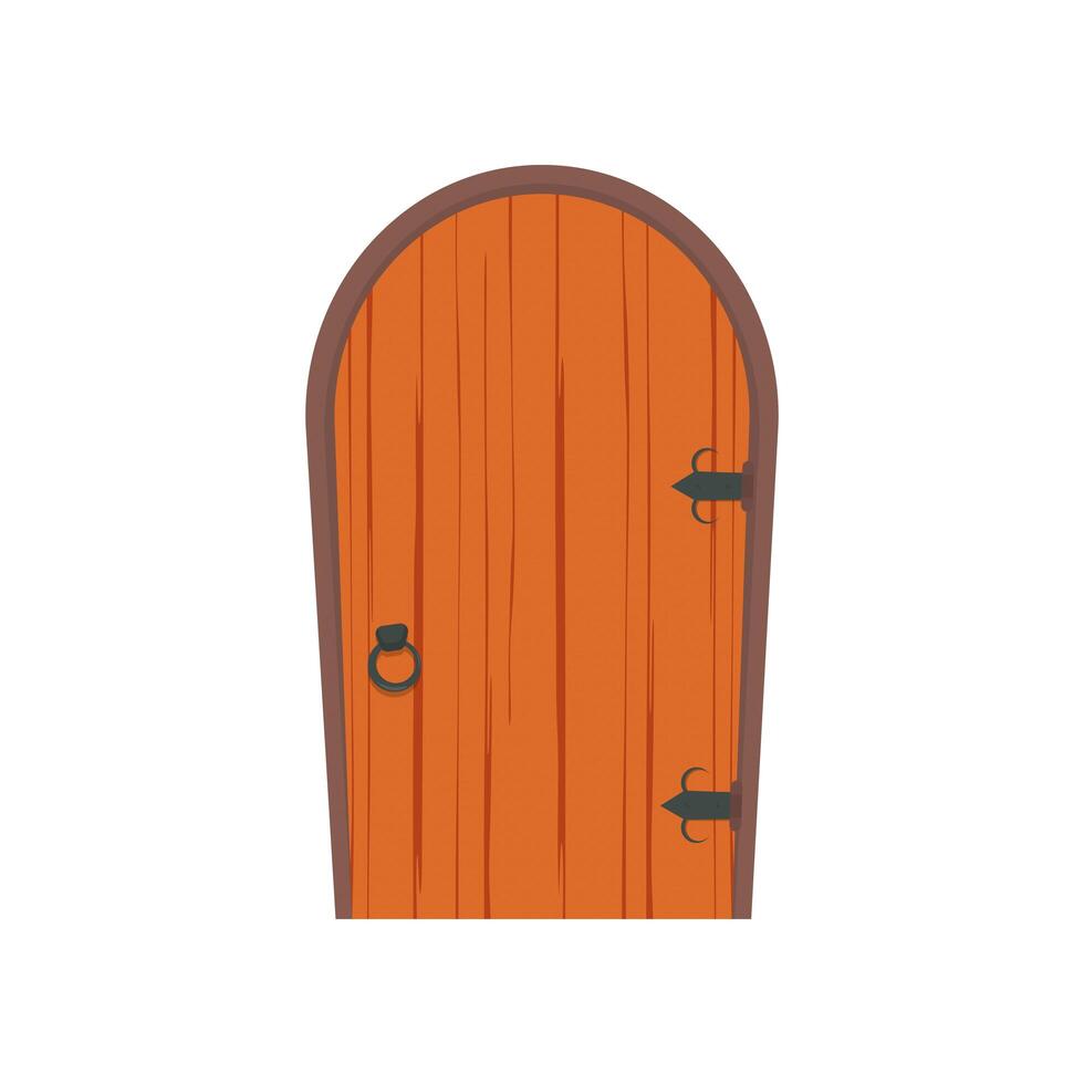 puerta de madera antigua. textura de madera. estilo de dibujos animados  aislado, ilustración vectorial. 5120201 Vector en Vecteezy