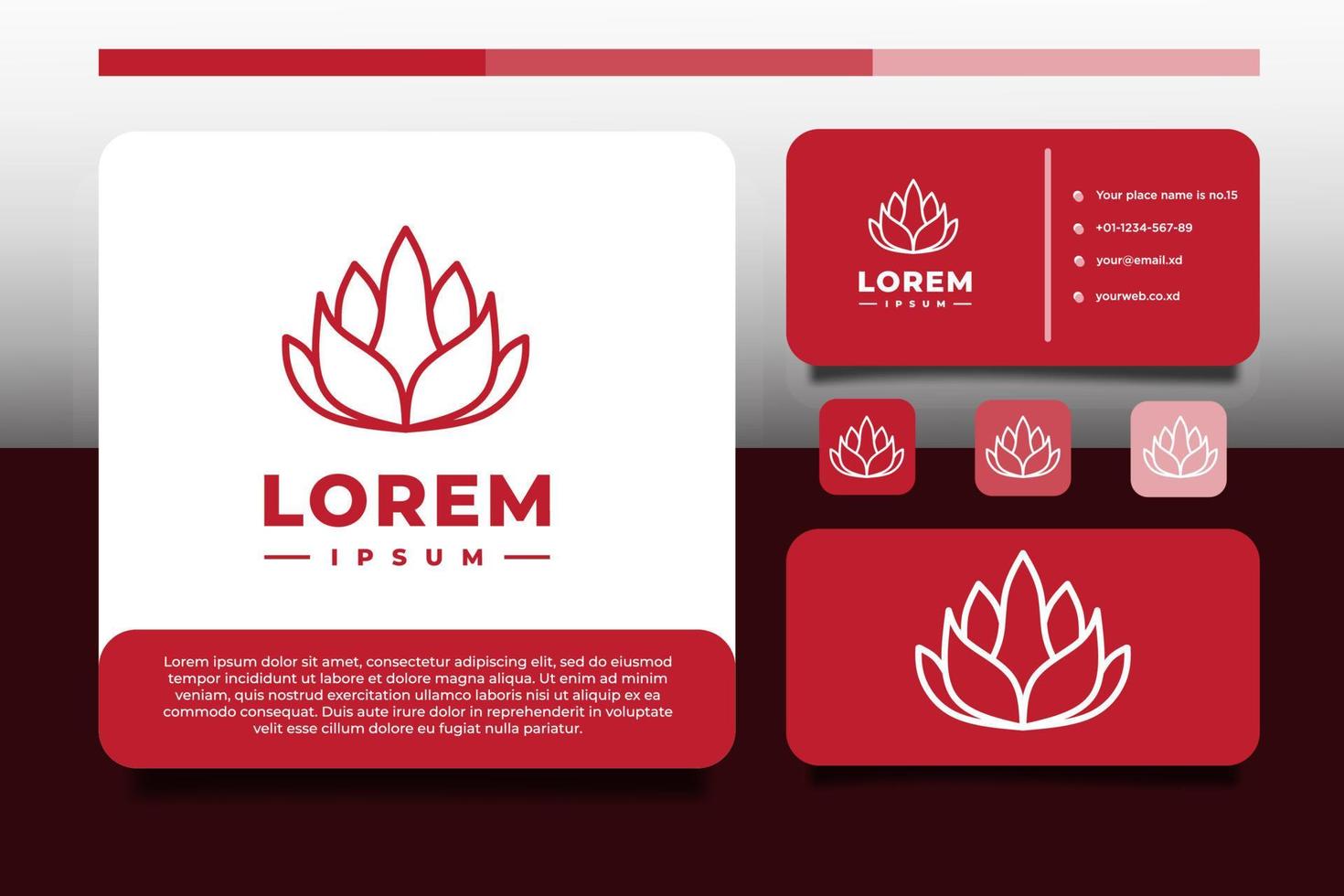 lily flower logo design vector