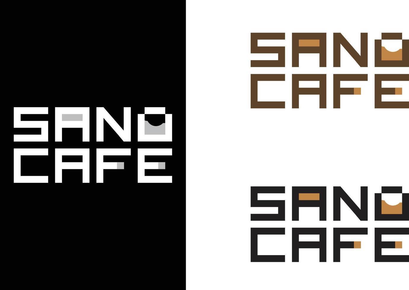 Sano Cafe coffee cup creative Logo Design Template vector