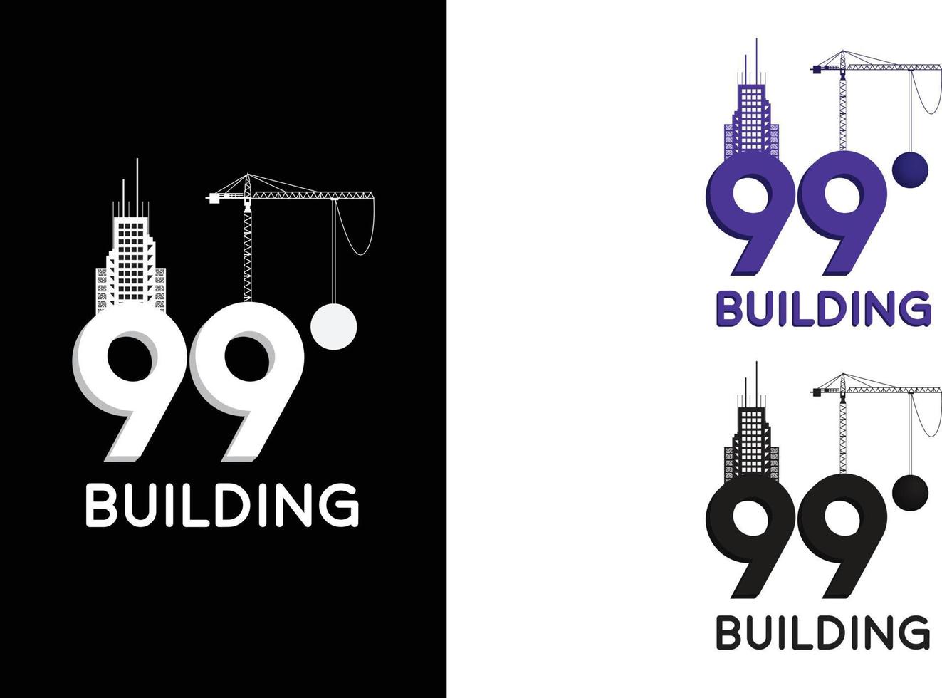 99 edificio contracción número vector corporativo creativo logo