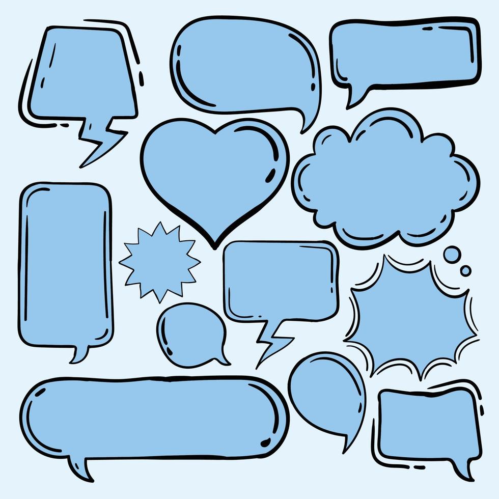 Collection of  speech bubbles hand drawn  Free Vector