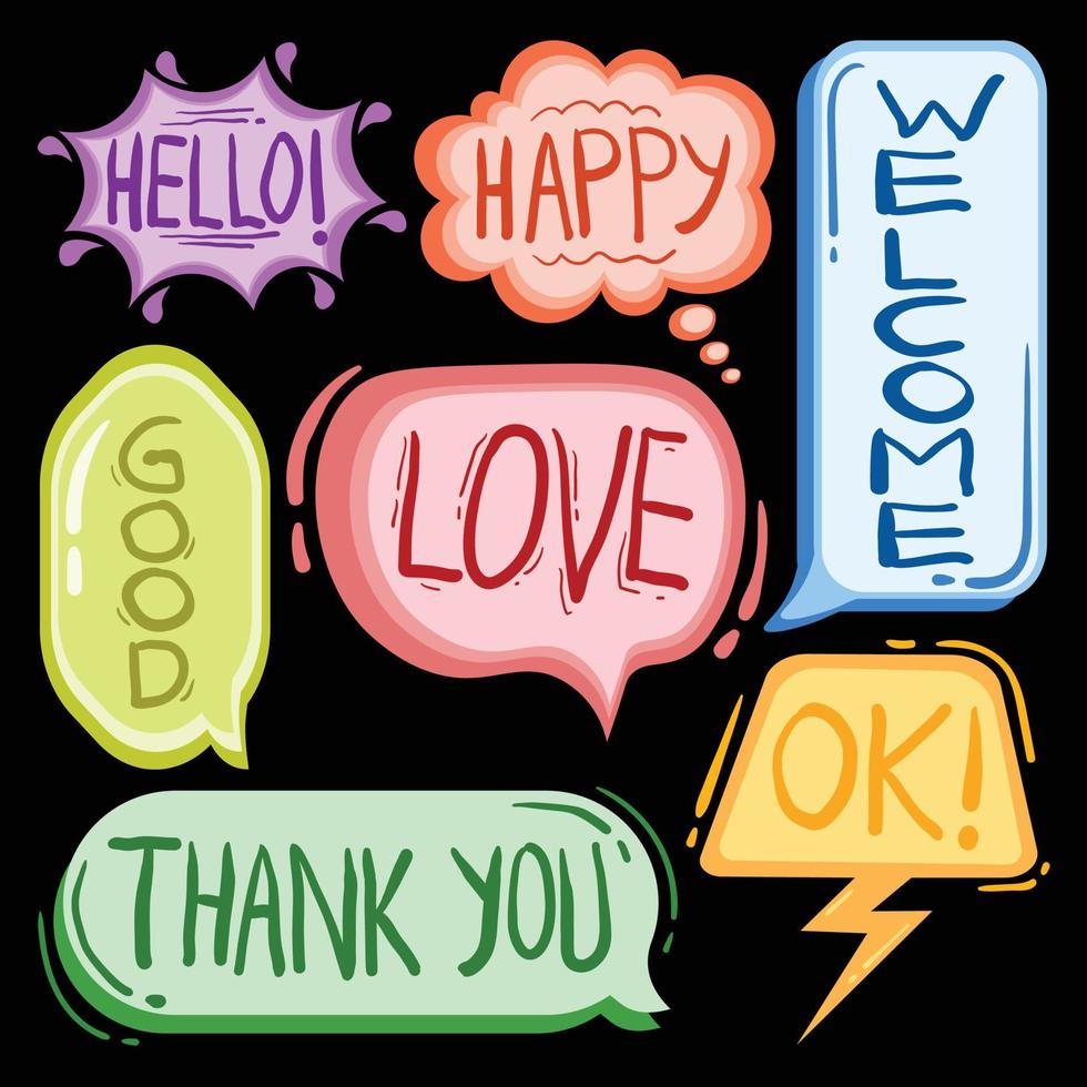 Collection of speech bubbles hand drawn  Free Vector