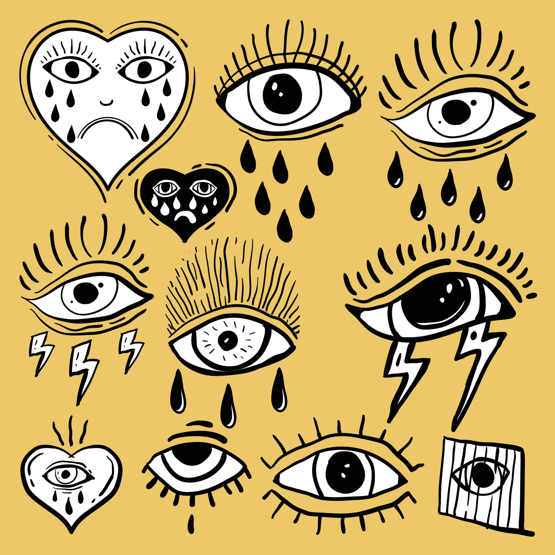 Crying Eye Illustration Traditional Tattoo Flash Stock Vector Royalty  Free 1188344449  Shutterstock