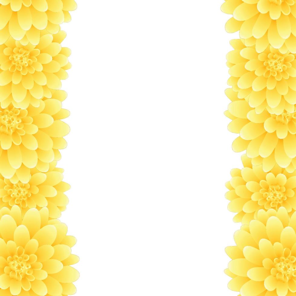 Yellow Dahlia Border Style 2 vector