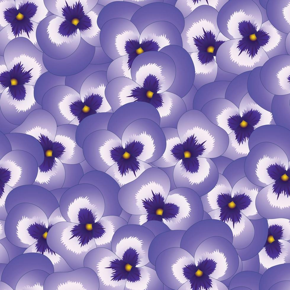 Violet Pansy Flower on Seamless Background vector