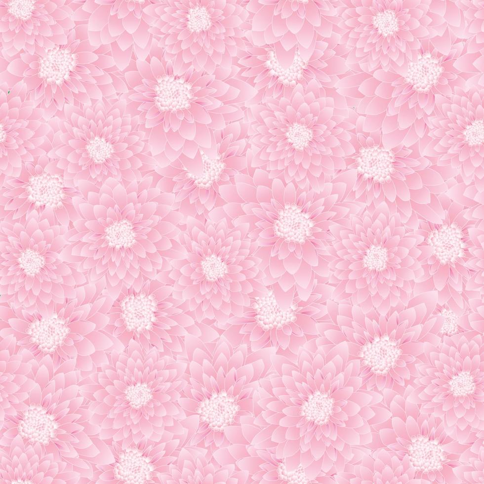 Pink Chrysanthemum Seamless Background vector