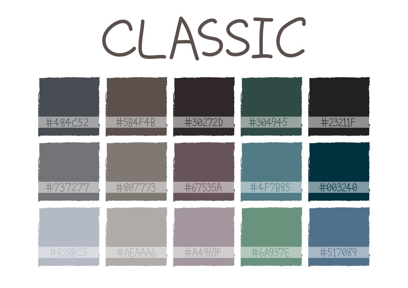 Classic Color Tone with Code vector