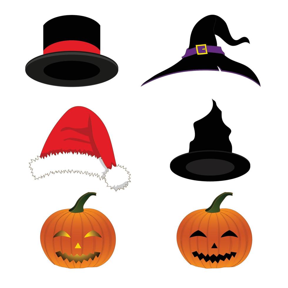 Hat Holiday Set. Vector Illustration.