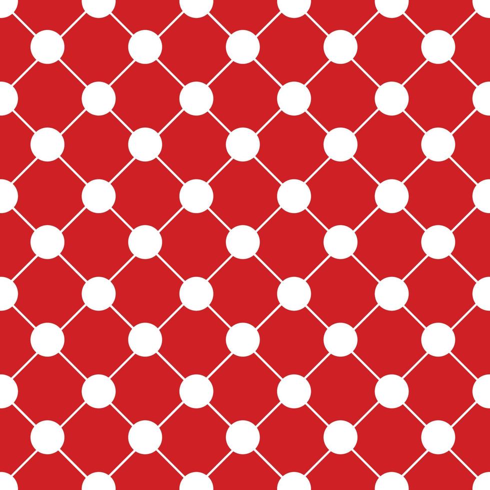 tablero de ajedrez de lunares blancos fondo rojo de navidad. vector