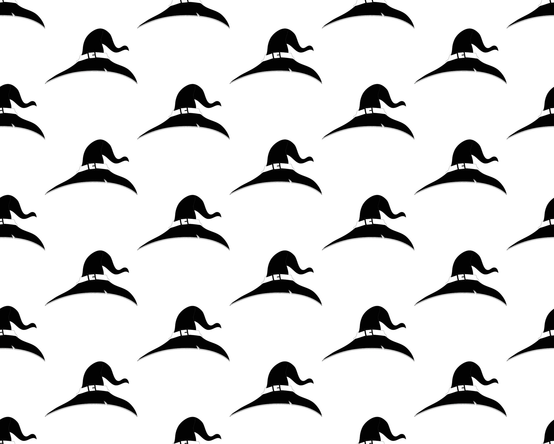 Black Witch Hat Seamless on White Background 5121787 Vector Art at Vecteezy
