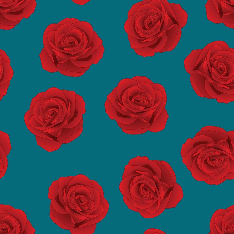 Red Rose on Indigo Blue Background vector