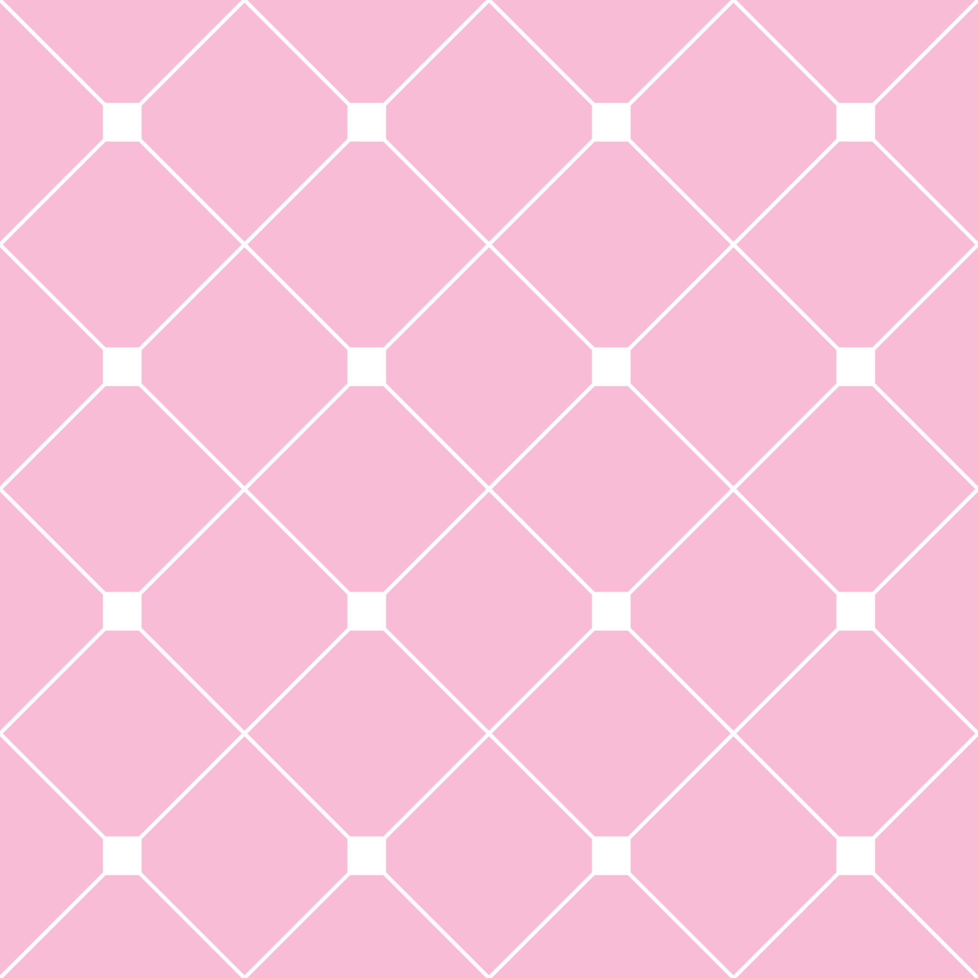 White Square Diamond Grid Light Pink Background. Classic Minimal