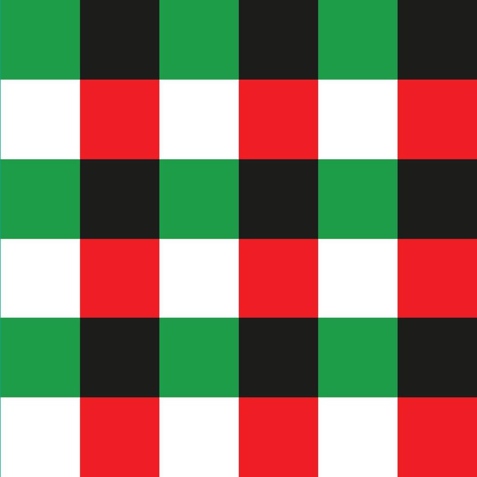 Green Red Black Chessboard Background vector