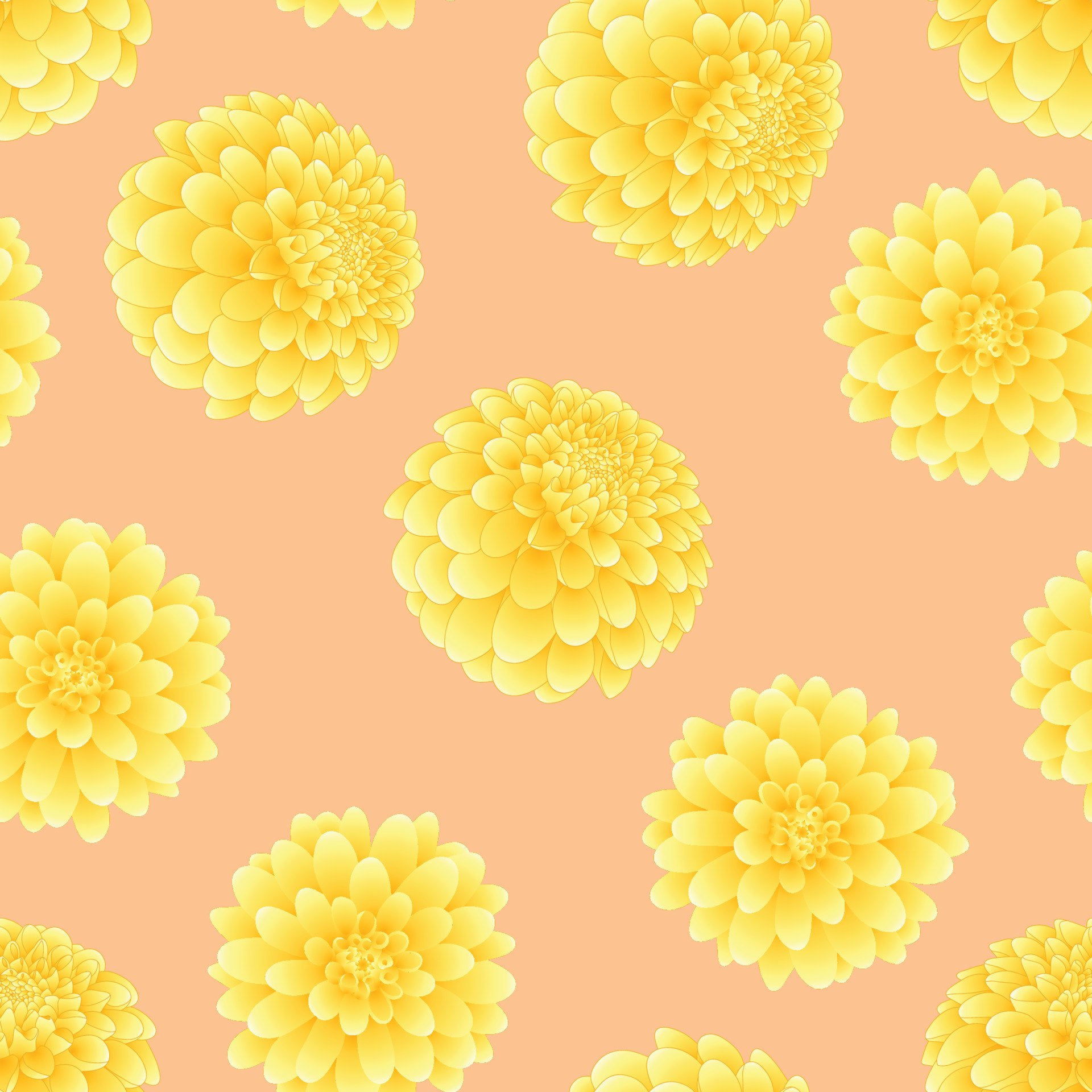 Yellow Dahlia on Orange Background 5122103 Vector Art at Vecteezy