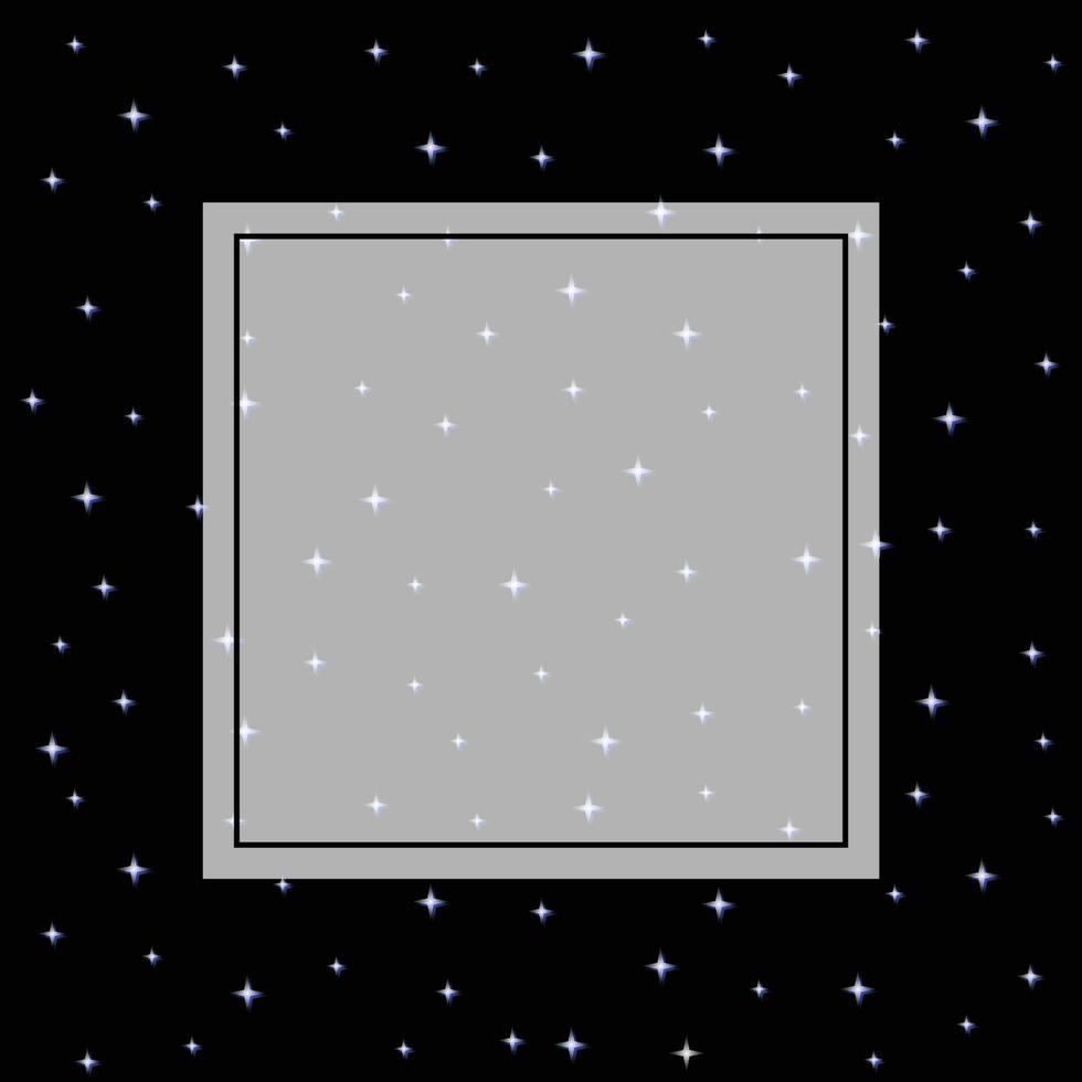 Starry Night Sky Banner on Black Background vector