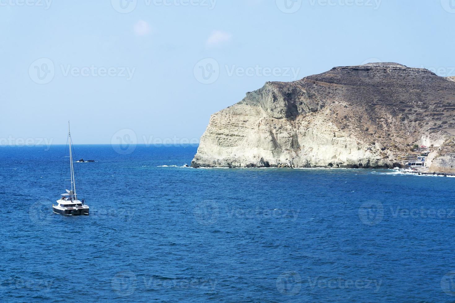 The sea and the mountains of Crete. photo