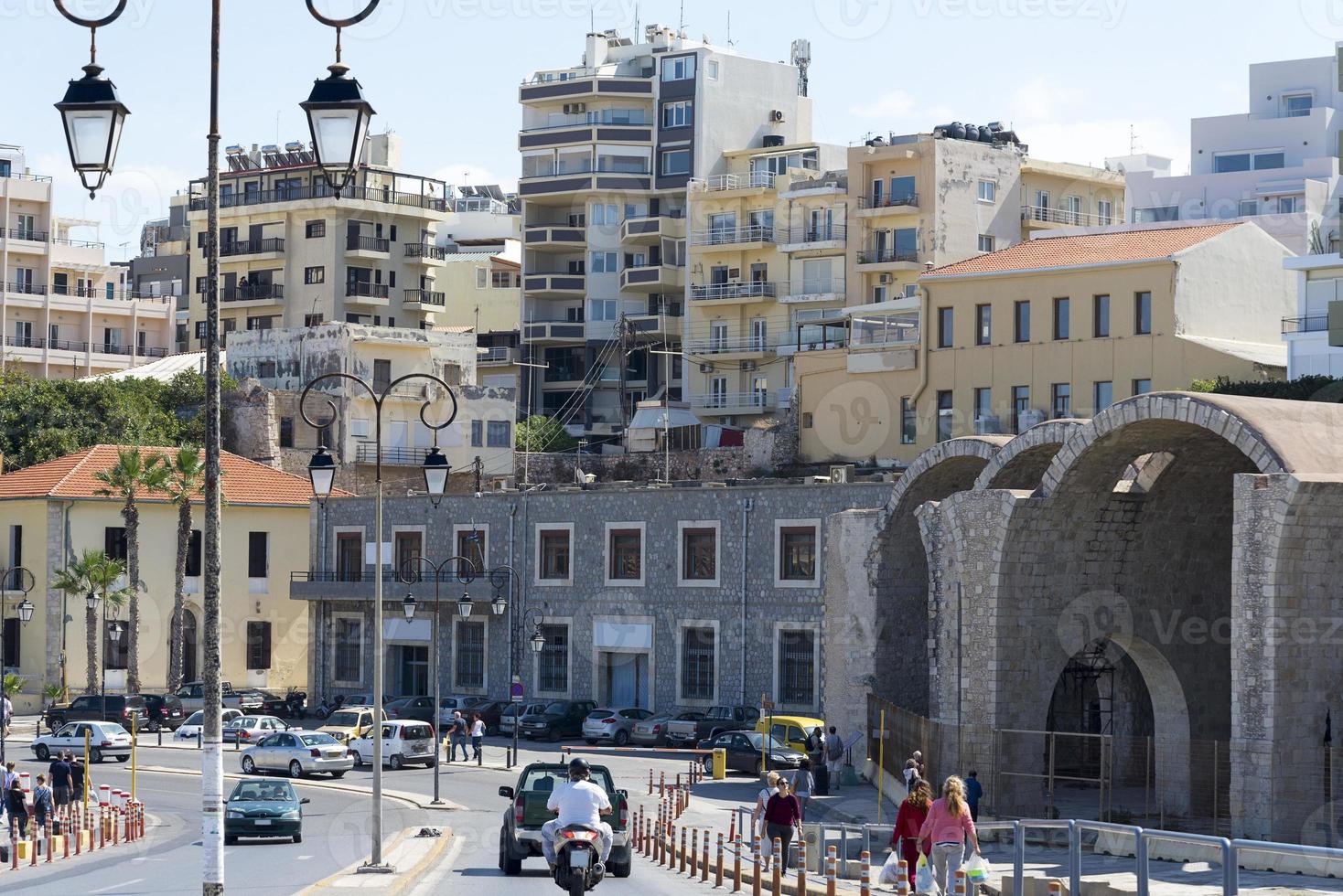 City street roads and port. photo