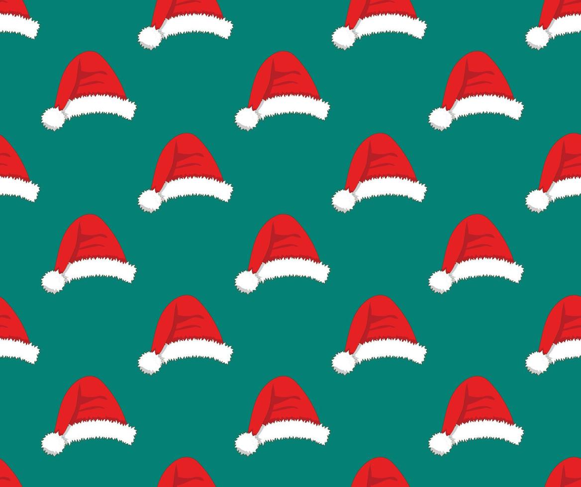 Red Santa Hat on Green Teal Background 5122507 Vector Art at Vecteezy