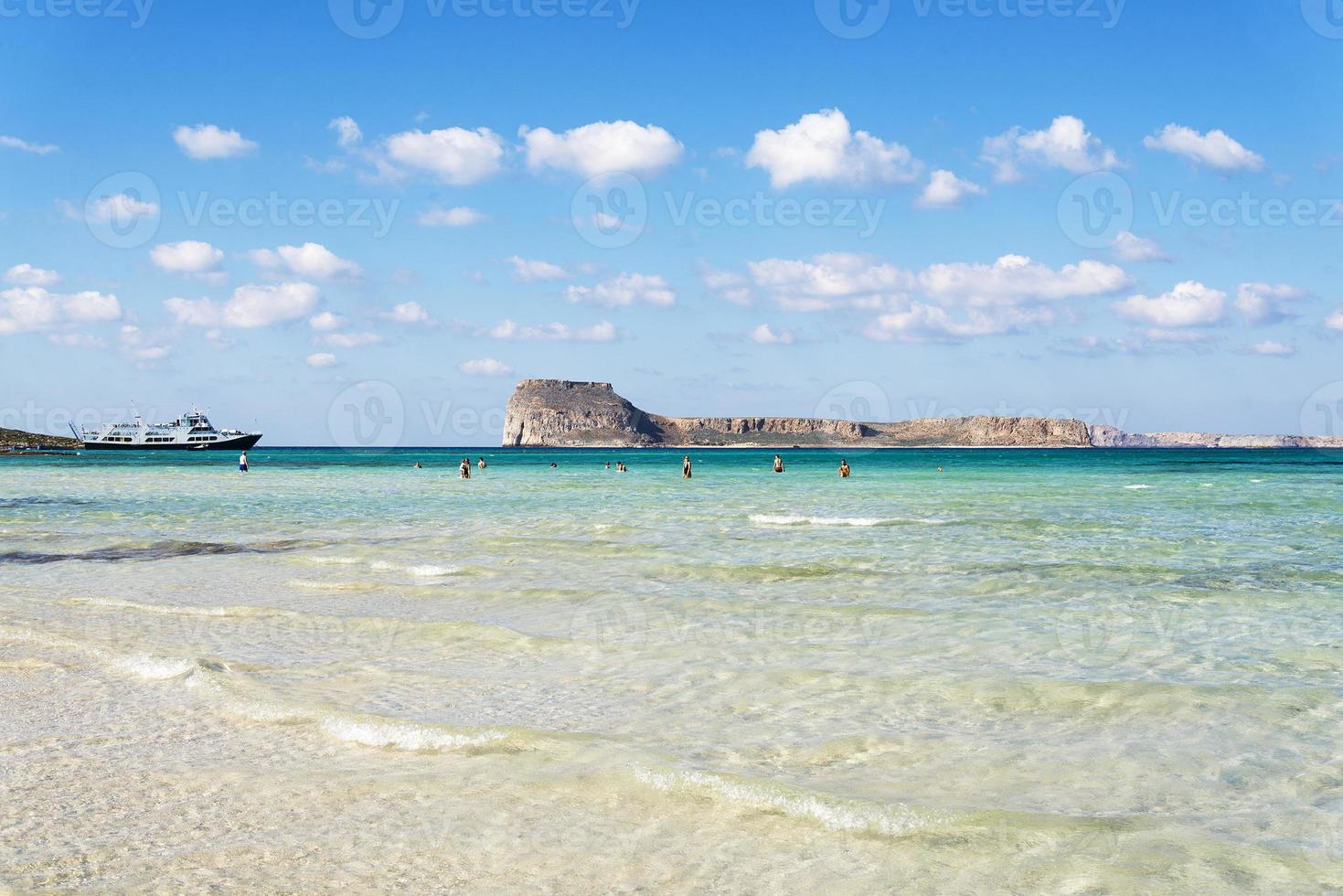 Views of the Bay of Balos, the confluence of three seas. photo