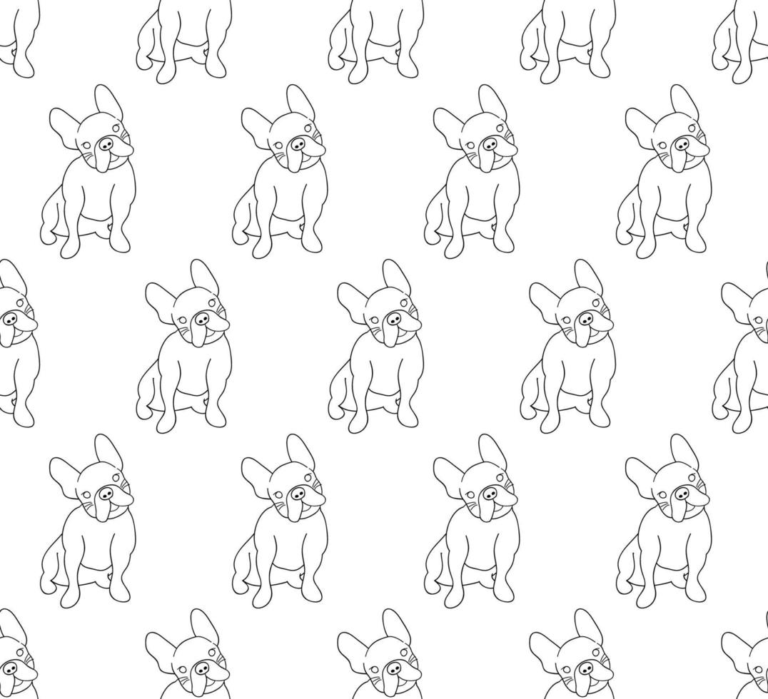 French Bulldog on White Background vector