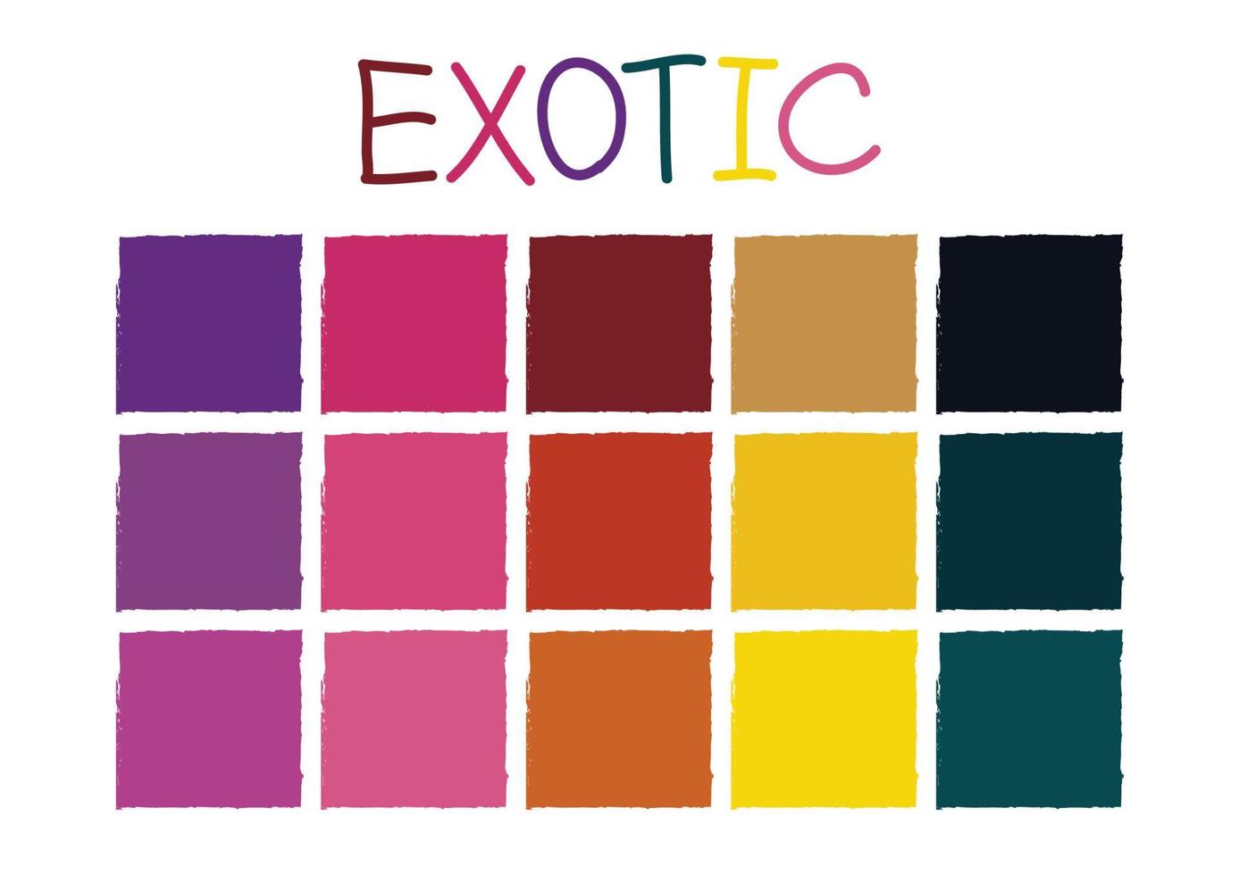 tono de color exótico vector