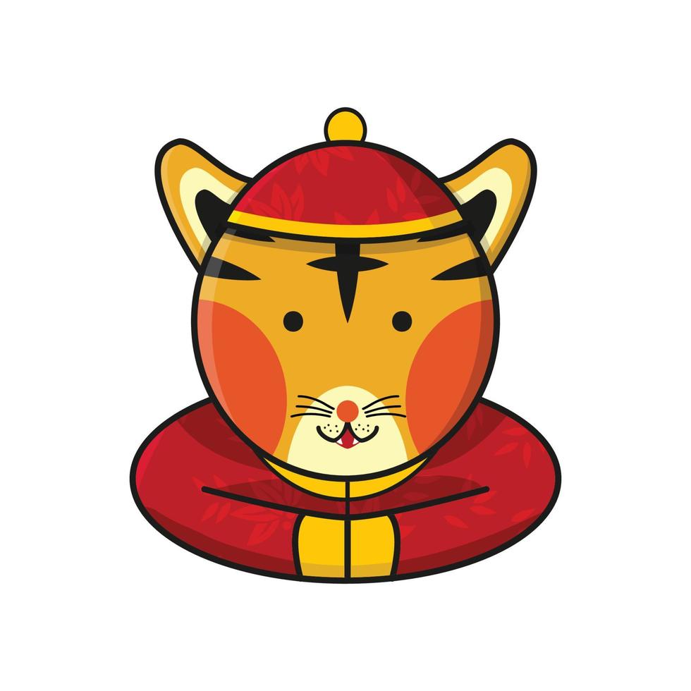 tigre chino vector