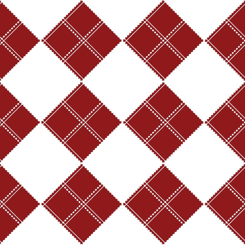 Diamond Chessboard Red Background vector