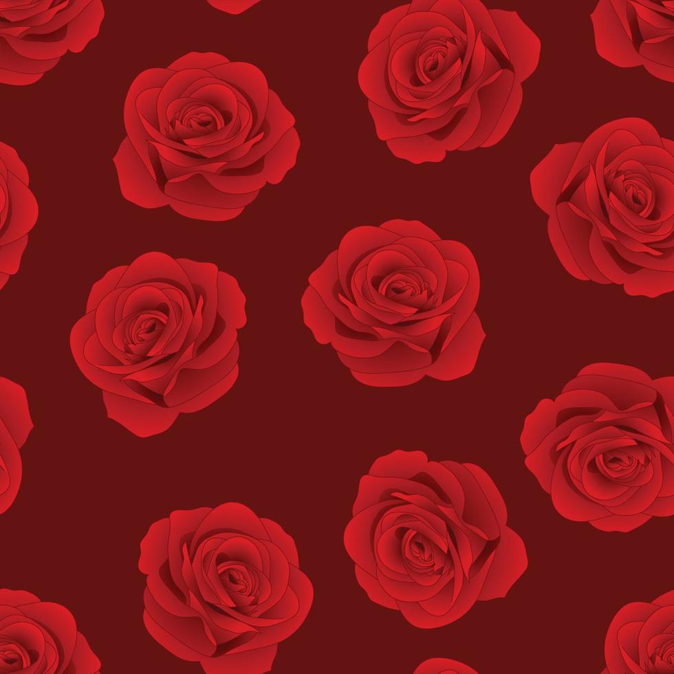 Red Rose on Red Background vector