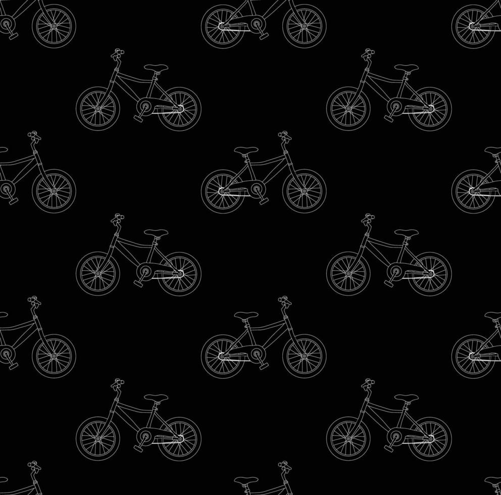 bicicleta blanca perfecta sobre fondo negro vector