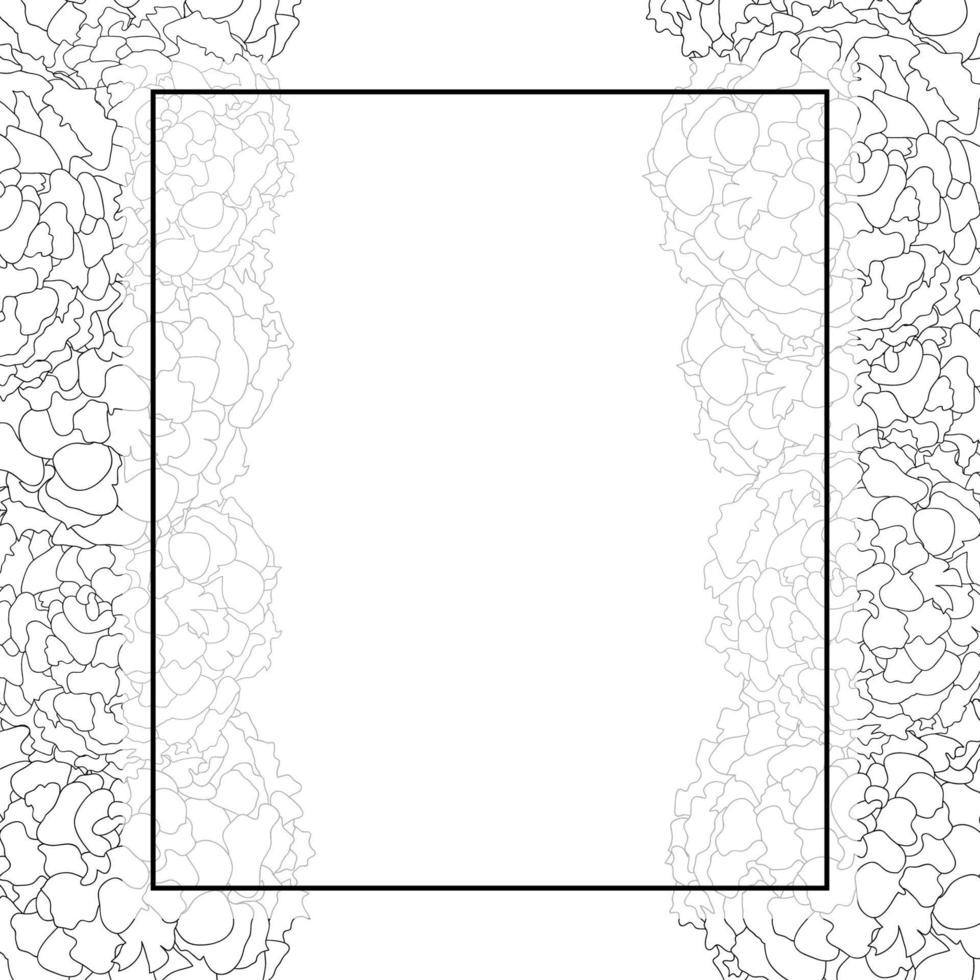 Marigold Banner Card Border Outline vector