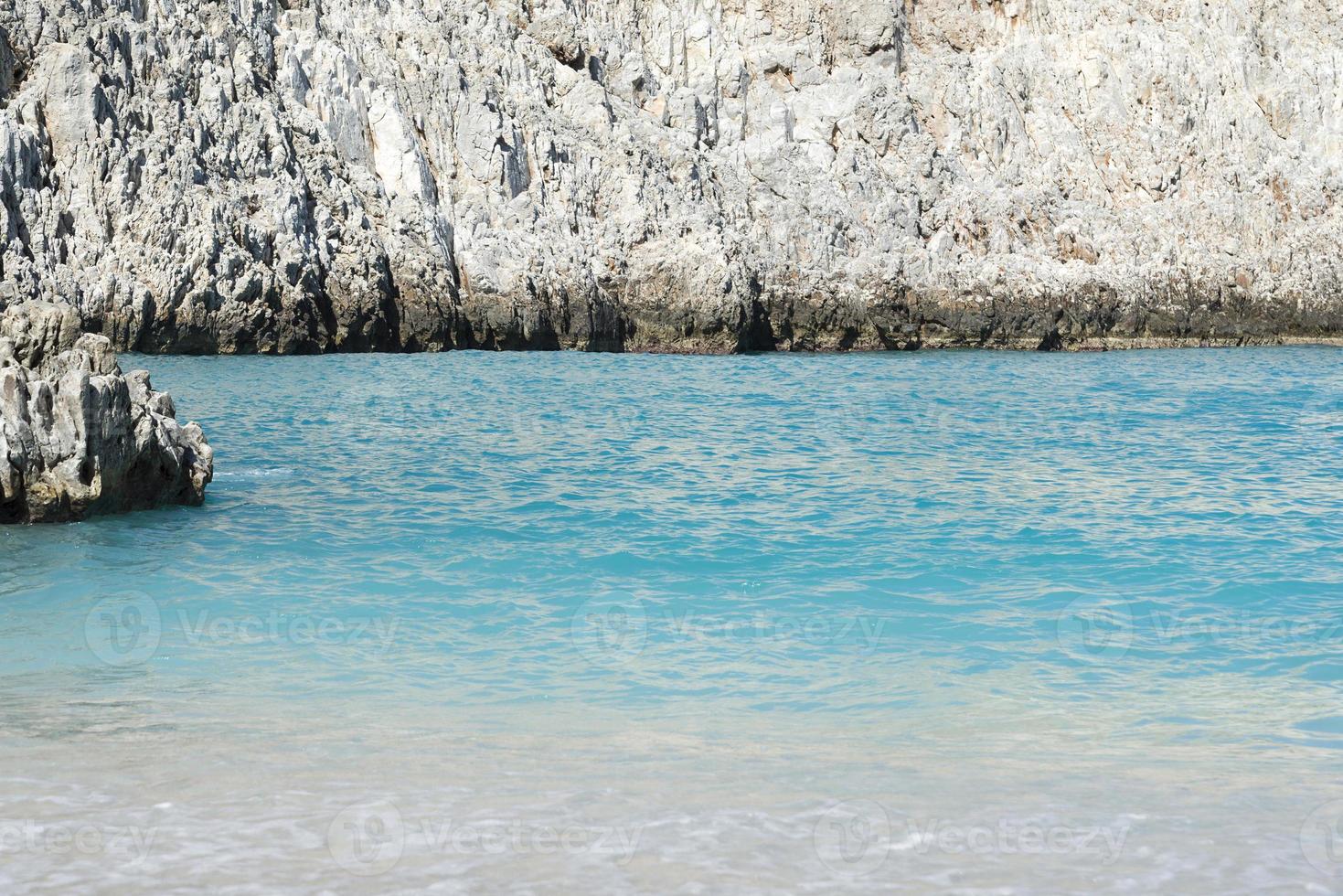 playa de arena, la bahía del diablo, la isla de creta. foto