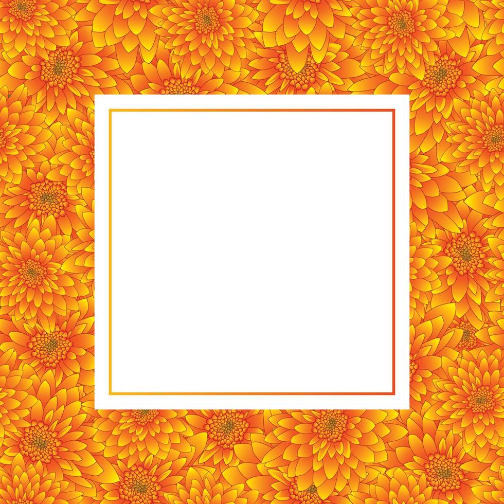 Yellow Chrysanthemum Banner Card vector