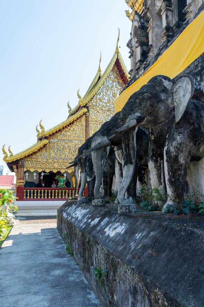 WAT CHIANG MAN CHIANG MAI THAILAND10 JANUARY 2020Wat Chiang Man was built by Mangrai 209 in 1297. It was the first temple in Chiang Mai the location of Wiang Nop Buri a fortress of Lawa people. photo